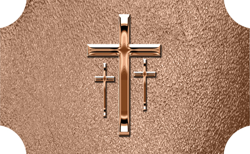 DLP517 517 BZ SH BZ Bronze 3 Crosses Shimmer Bronze